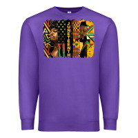 Purple juneteenth brush stroke Premium Sweatshirt - HRA Design Shop