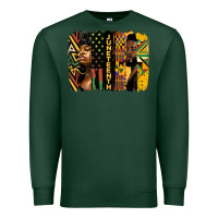 Sports Green juneteenth brush stroke Premium Sweatshirt - HRA Design Shop