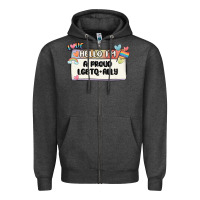 Charcoal Heather proud ally Zipper Hoodie - MaliasSmallBusiness
