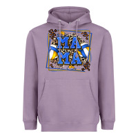 Lavender volleyball mama with leopard Heavyweight Hoodie - Zillion Design Studio