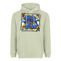 Matcha volleyball mama with leopard Heavyweight Hoodie - Zillion Design Studio