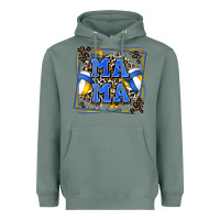 Sage volleyball mama with leopard Heavyweight Hoodie - Zillion Design Studio