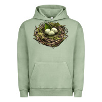 Pigment Oil Green Bird Nest With Eggs Urban Hoodie - LillyAllenDesigns
