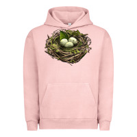 Pigment Salmon Bird Nest With Eggs Urban Hoodie - LillyAllenDesigns