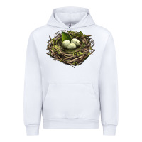 White Bird Nest With Eggs Urban Hoodie - LillyAllenDesigns