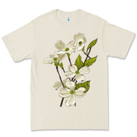 Bone American Dogwood Flower Illustrations Premium Tee - LillyAllenDesigns