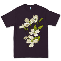 Plum American Dogwood Flower Illustrations Premium Tee - LillyAllenDesigns