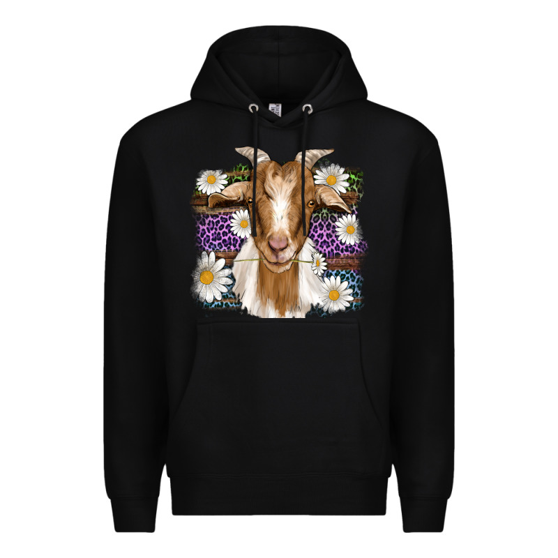 Easter Goat Daisys Leopard Wooden Premium Hoodie by Artiststas | Teevron