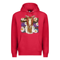 Cardinal easter goat daisys leopard wooden Premium Hoodie - Artiststas