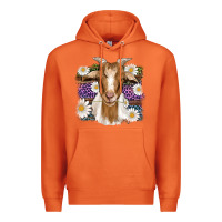 Carrot easter goat daisys leopard wooden Premium Hoodie - Artiststas