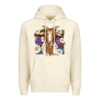 Sandshell easter goat daisys leopard wooden Premium Hoodie - Artiststas