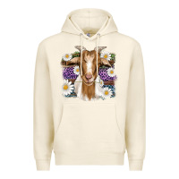 Tofu easter goat daisys leopard wooden Premium Hoodie - Artiststas