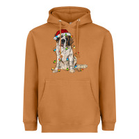 Meerkat saint bernard with christmas lights Heavyweight Hoodie - RanaPortraitStore