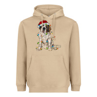 Mushroom saint bernard with christmas lights Heavyweight Hoodie - RanaPortraitStore
