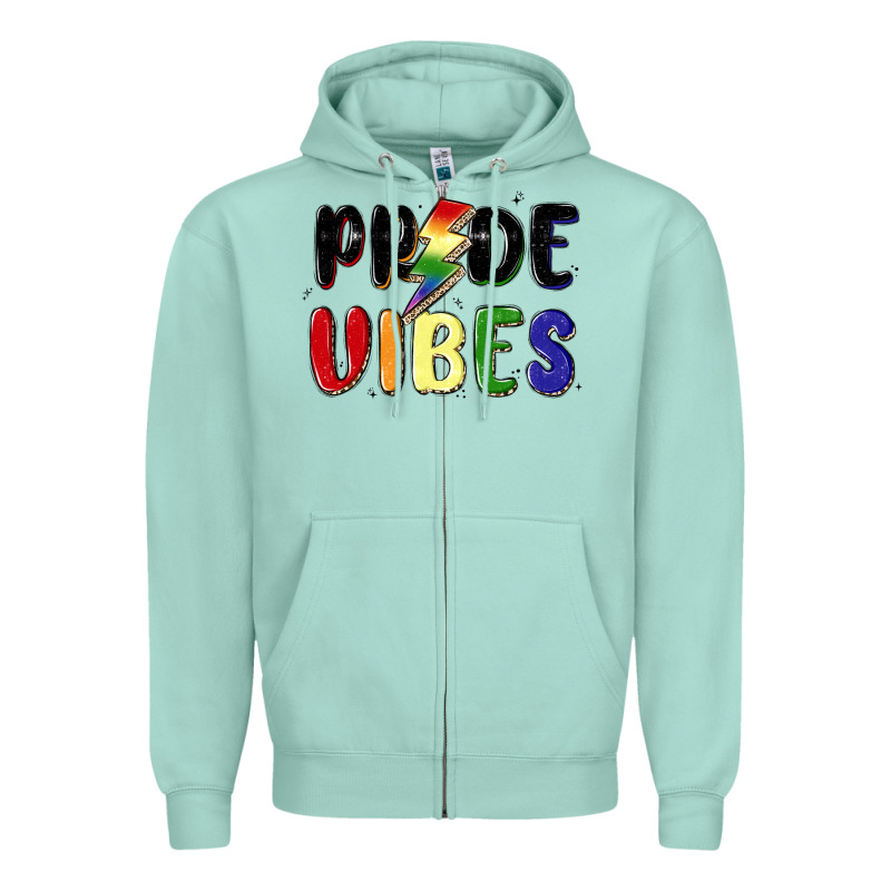 Pride Vibes Zipper Hoodie by MaliasSmallBusiness | Teevron