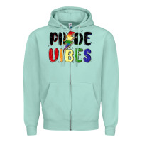 Seafoam pride vibes Zipper Hoodie - MaliasSmallBusiness