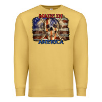 Antique Gold Made in America 4th of july Premium Sweatshirt - CowGirlArtShop