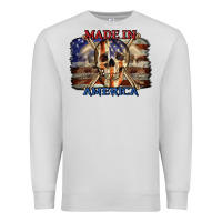 Dove Grey Made in America 4th of july Premium Sweatshirt - CowGirlArtShop