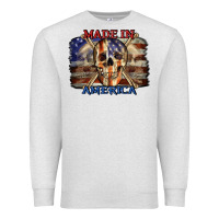 Oatmeal Heather Made in America 4th of july Premium Sweatshirt - CowGirlArtShop