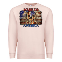 Pale Pink Made in America 4th of july Premium Sweatshirt - CowGirlArtShop