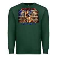Sports Green Made in America 4th of july Premium Sweatshirt - CowGirlArtShop