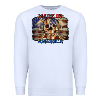 White Made in America 4th of july Premium Sweatshirt - CowGirlArtShop