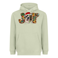 Matcha Saint Bernard Christmas joy, Heavyweight Hoodie - RanaPortraitStore