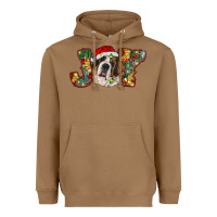 Toasted Coconut Saint Bernard Christmas joy, Heavyweight Hoodie - RanaPortraitStore
