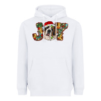 White Saint Bernard Christmas joy, Heavyweight Hoodie - RanaPortraitStore