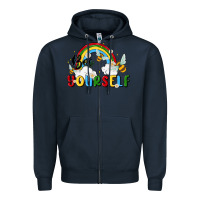 Navy bee yourself Zipper Hoodie - MaliasSmallBusiness