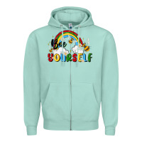 Seafoam bee yourself Zipper Hoodie - MaliasSmallBusiness