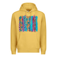Antique Gold gemstone and pink leopard brushstrok Premium Hoodie - AdoDesignShop