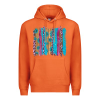 Carrot gemstone and pink leopard brushstrok Premium Hoodie - AdoDesignShop