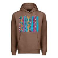 Chestnut gemstone and pink leopard brushstrok Premium Hoodie - AdoDesignShop