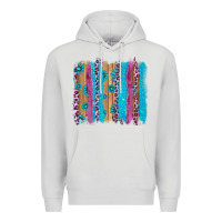Dove Grey gemstone and pink leopard brushstrok Premium Hoodie - AdoDesignShop