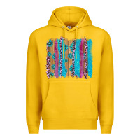 Lemon gemstone and pink leopard brushstrok Premium Hoodie - AdoDesignShop