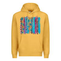 Mustard gemstone and pink leopard brushstrok Premium Hoodie - AdoDesignShop
