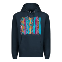Navy gemstone and pink leopard brushstrok Premium Hoodie - AdoDesignShop