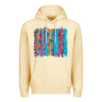 Pina Colada gemstone and pink leopard brushstrok Premium Hoodie - AdoDesignShop