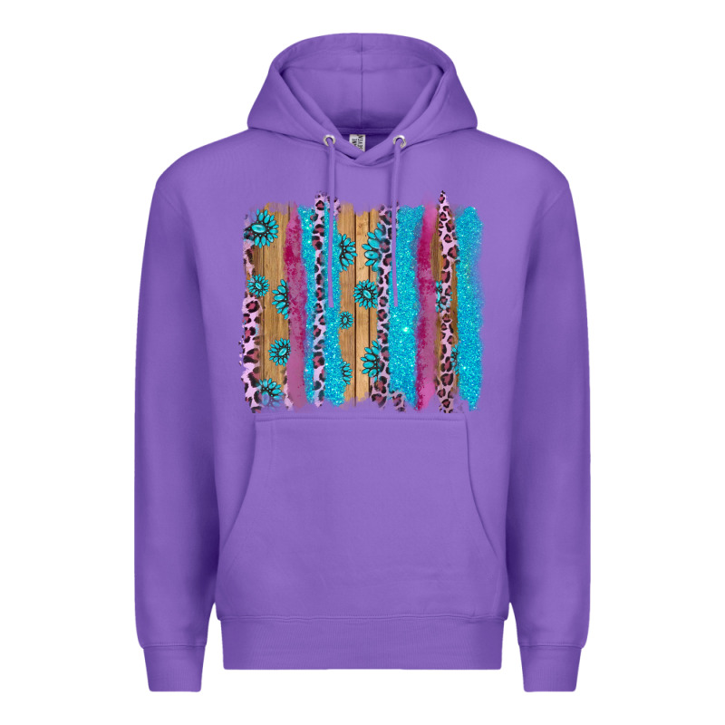 Gemstone And Pink Leopard Brushstrok Premium Hoodie by AdoDesignShop | Teevron