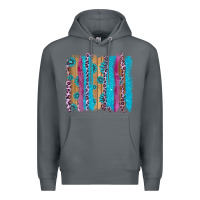 Rock gemstone and pink leopard brushstrok Premium Hoodie - AdoDesignShop