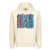 Sandshell gemstone and pink leopard brushstrok Premium Hoodie - AdoDesignShop