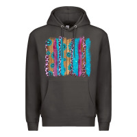 Smoke gemstone and pink leopard brushstrok Premium Hoodie - AdoDesignShop