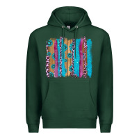 Sports Green gemstone and pink leopard brushstrok Premium Hoodie - AdoDesignShop