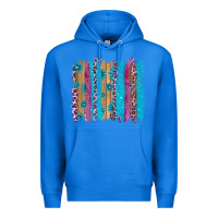 True Royal gemstone and pink leopard brushstrok Premium Hoodie - AdoDesignShop