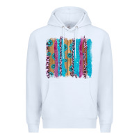 White gemstone and pink leopard brushstrok Premium Hoodie - AdoDesignShop