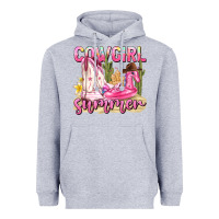 Heather Grey cowgirl summer Heavyweight Hoodie - texasbilliewilder