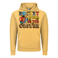 Vintage Mustard hockey begins after coffee ado Vintage Hoodie - AdoDesignShop