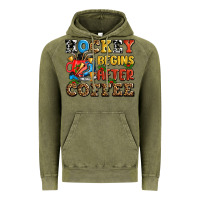 Vintage Olive hockey begins after coffee ado Vintage Hoodie - AdoDesignShop