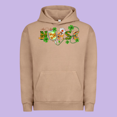 St Patricks Day Nurse Urban Hoodie Designed By Barkaloodesign